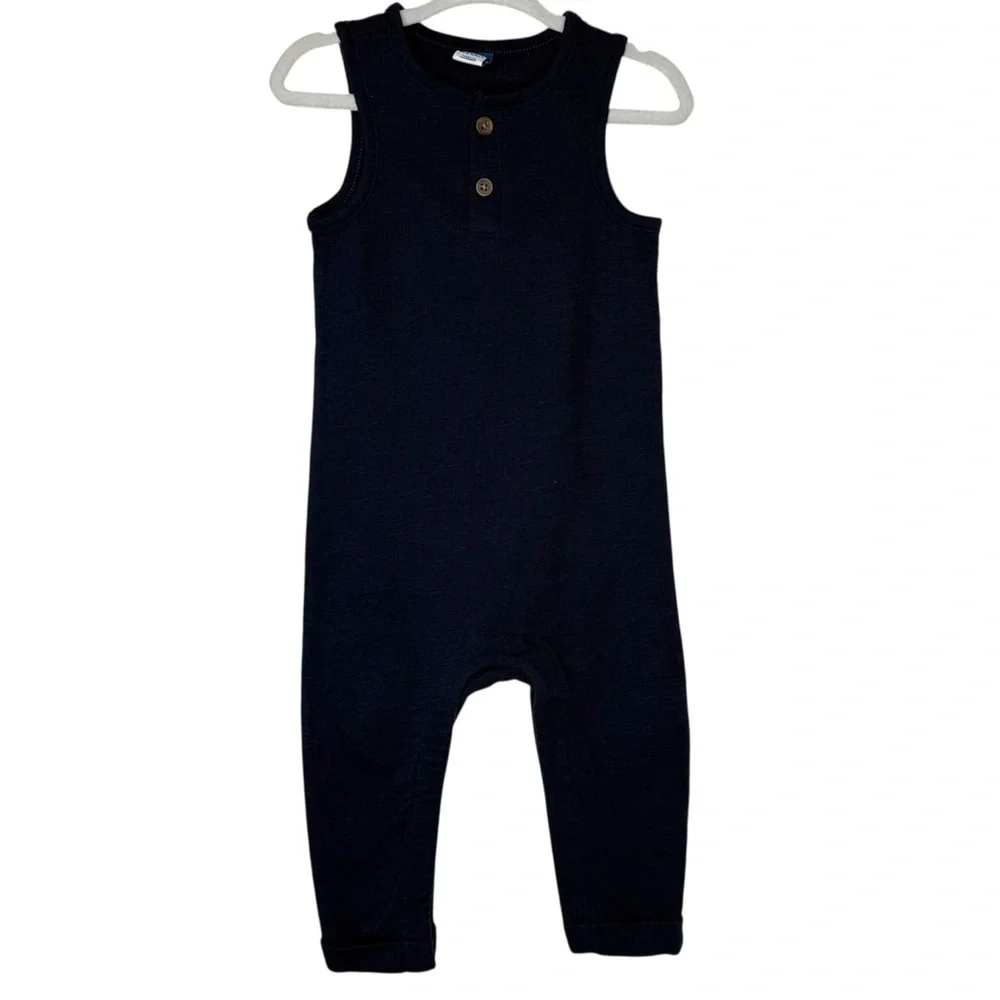 Old Navy  Unisex Sleeveless Sweater-Knit Henley One-Piece for Baby In the Navy